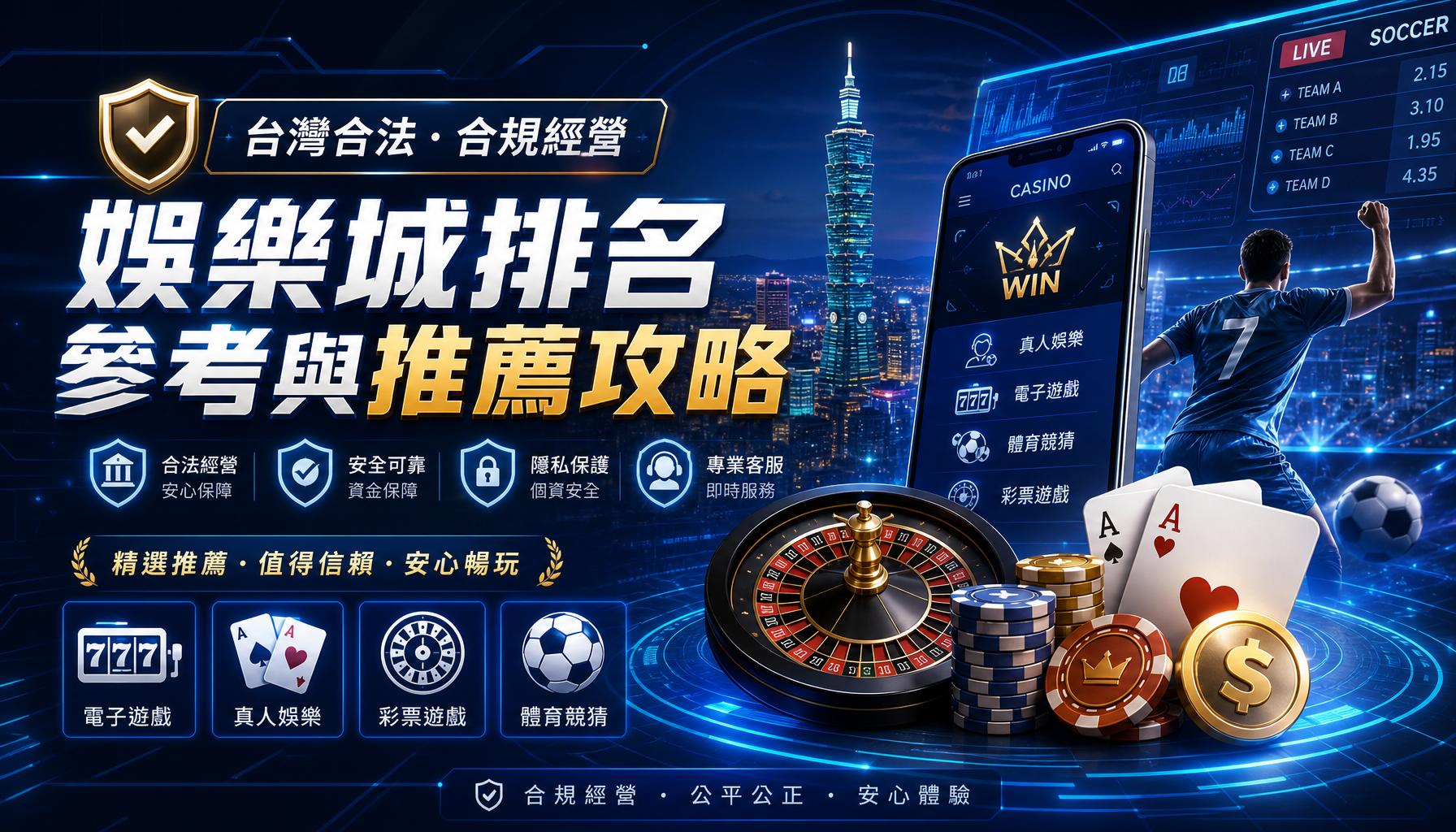 台灣合法、合規經營的娛樂城排名參考與推薦攻略