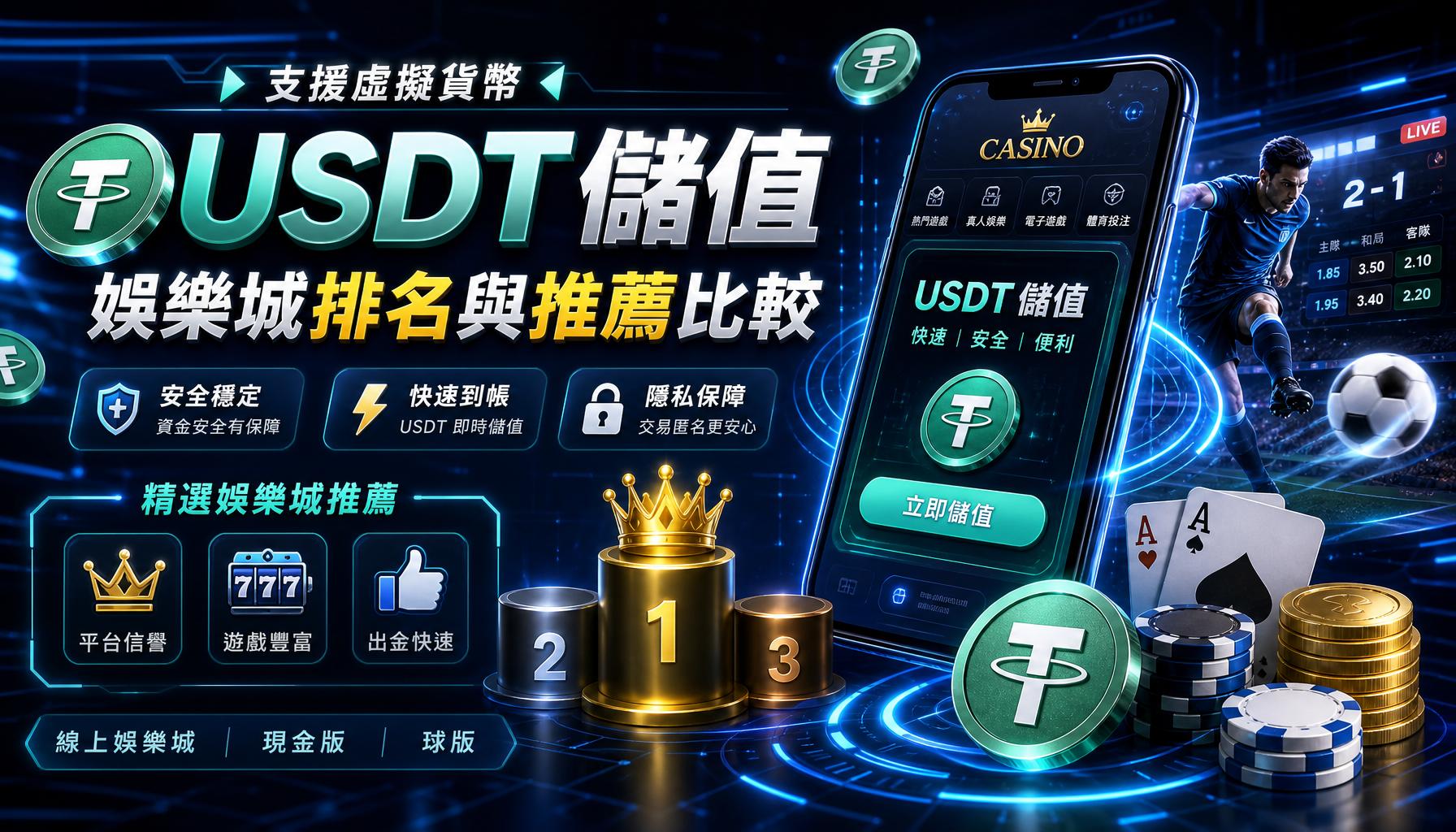 支援虛擬貨幣(USDT)儲值的娛樂城排名與推薦比較