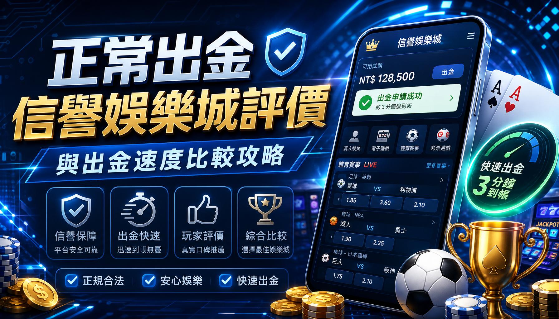 正常出金信譽娛樂城評價與出金速度比較攻略